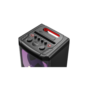 Haut-parleur Bluetooth portable de karaoké 66W avec woofer de 8 pouces, entrée <span class=keywords><strong>guitare</strong></span>, réglage des basses et des aigus, lumière RVB, double micro UHF, TWS, pour fêtes - Product Image 5