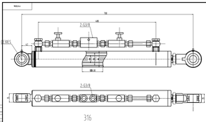 Cilindro Idraulico Originale per Impieghi Gravosi ad Alta Pressione per Escavatori/Caricatori/Gru - Product Image 3