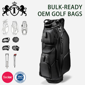 OEM Design PU Leather <b>Golf</b> Cart <b>Bag</b> Waterproof Durable Large Capacity High Quality 14 Dividers for Men Custom Logo Available - Product Image 1