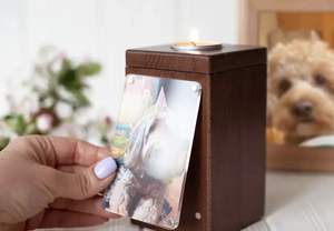 ODM OEM <b>Ashes</b> Urn for <b>Dogs</b> and Cats Customizable Pet Casket with Picture Wood Pet Cremation Keepsake - Product Image 4
