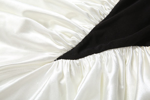 C251022 abito elegante con spalle scoperte abito donna con spacco alto increspato per 2025 di Club per cene - Product Image 3