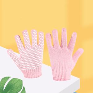 Vente en gros de gants de cyclisme antidérapants en tricot néon d'hiver pour enfants, mitaines de vélo de montagne à pois pour les scènes de ski décontractées en plein air - Product Image 2