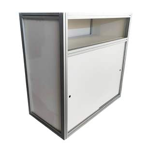 Comptoir <span class=keywords><strong>pliable</strong></span> en aluminium durable avec serrure et affichage publicitaire pour les salons professionnels, les foires commerciales et les stands d'exposition - Product Image 4