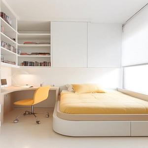 Lit plateforme tatami minimaliste moderne avec rangement dissimulé pour l'aménagement et la décoration des appartements studio - Product Image 1
