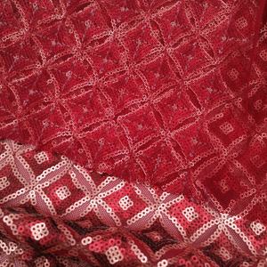 Tela de Encaje Negro con Lentejuelas de Seda Profesional Estilo Marroquí para Vestidos - Product Image 6