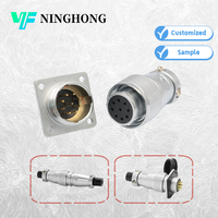 Connecteur circulaire Weipu Ws16 Ws20 Ws24 Ws28 2 broches 4 broches 9 broches 16 broches  Connecteur électrique d'aviation femelle et mâle P20