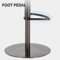 Tabouret de bar en cuir PU au design moderne, siège coquille, chaise de cuisine, chaise de bar pour îlot de cuisine, chaise de bar haute pour comptoir