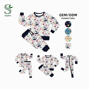 Nuevo Estilo, Conjunto de Pijamas Familiares a Juego para Halloween, Ropa de Bambú, Estampados Pequeños para Papá, Mamá y Bebé, Conjunto de Ropa de Manga Larga para Bebé - Product Image 1