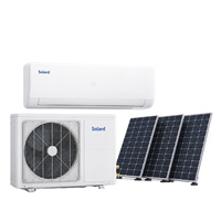 Climatiseur mural hybride AC/DC double alimentation 9000 BTU, connecté au réseau solaire, avec panneau PV couplé directement pour le refroidissement domestique