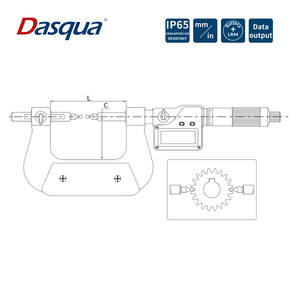 Dasqua 0-25mm Stainless Steel Digital Gear <b>Micrometer</b> Interchangeable Ball Tips 4570-0005 Digtal Gear <b>Micrometer</b> - Product Image 5