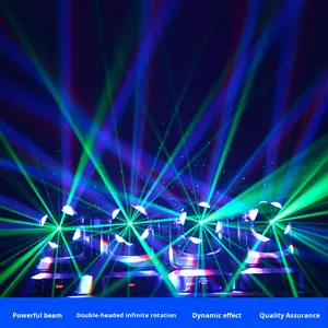 Luz de escenario con cabezal móvil RGBW para brazo de barra KTV, rueda de fuego de viento, luz de Flash LED, cabezal giratorio, haz de vibración, luz láser, sonido - Product Image 3