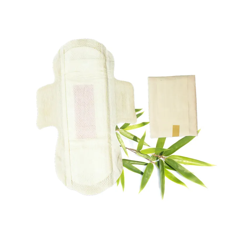 Venda quente de absorventes higiênicos de fibra de bambu orgânica de tamanhos personalizados de marca própria