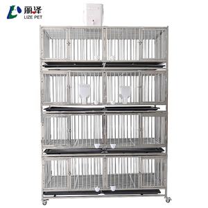 <span class=keywords><strong>Cage</strong></span> à pigeons LZ en acier inoxydable à 4 étages et 8 portes, cages à pigeons pliables <span class=keywords><strong>avec</strong></span> mangeoires et abreuvoirs automatiques, déplaçable - Product Image 4