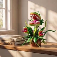 Modèle 3D de plante carnivore Venus Flytrap, jouet en plastique ABS, ensemble de construction éducatif de 800 pièces pour les 14 ans et plus
