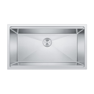 <span class=keywords><strong>Évier</strong></span>s de <span class=keywords><strong>cuisine</strong></span> à montage sous plan à cuve unique, acier inoxydable 304 de calibre 16, finition nickel brossé - Product Image 4