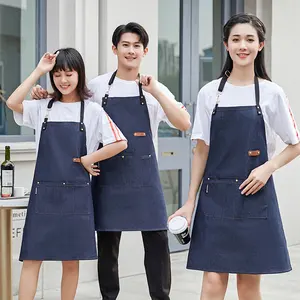 Tablier <span class=keywords><strong>de</strong></span> cuisine confortable en toile respirante pour charpentiers, avec poches, sans manches, usage sanitaire, à prix abordable - Product Image 4