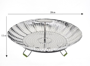 Vaporizador de verduras plegable portátil de acero inoxidable vaporizador de cocina con vaporizador <span class=keywords><strong>extensible</strong></span> para varios tamaños - Product Image 6