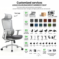 Chaises de bureau ergonomiques avec appui-tête et soutien lombaire réglables, robustes, pour cadres et fauteuils inclinables, vente en gros