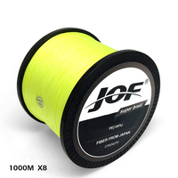 Ligne de pêche tressée JOF 1000M 8 brins en PE, 13-200LB, flottante, multicolore, haute résistance, diamètre 0,12-0,9 mm, Super Braid pour eau salée