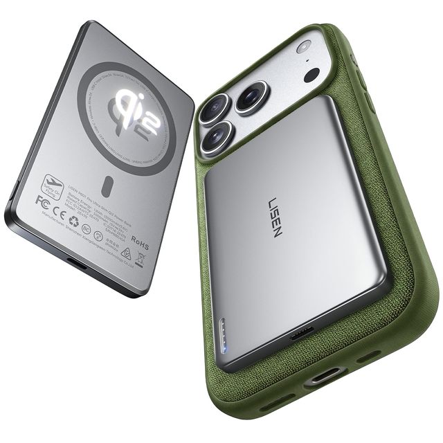LISEN 15W Qi2 Wireless Charger Magnetic Portable Power Bank 5000mAh External Battery Pack Slim Charging for iPhone 17 16 Pro Max