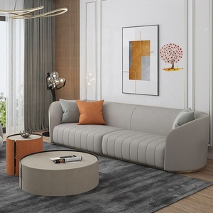 Canapé en cuir blanc avec fond en fer, mobilier de salon, <span class=keywords><strong>marque</strong></span> à la mode <span class=keywords><strong>italienne</strong></span>, design moderne - Product Image 4