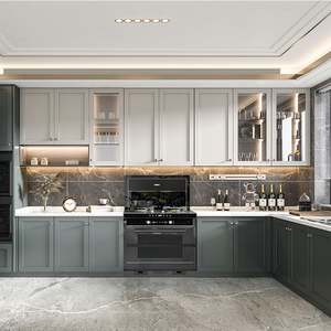 SANTOPOVA Sink Industrial Prefabricated Classical China Fitted Morden Kitchen <b>Cabinet</b> Design - Product Image 5