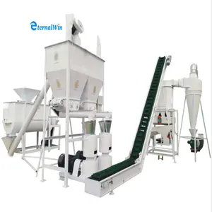 Best price to sell pure grain feed pellet production line/feed factory full set of automatic feed processing equipment
