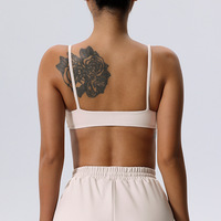 Soutien-gorge de sport léger effet seconde peau pour femme, antichoc, avec bretelles, rembourré, respirant, pour yoga et fitness