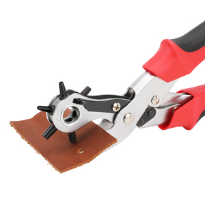 Adjustable Smooth Cutting <strong>Leather</strong> <strong>Belt</strong> <strong>Hole</strong> <strong>Puncher</strong> 3 Years Industrial Set with Custom Logo Silver Steel Grip Copper Material - Product Image 3