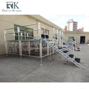 Aluminum Stage with Guardrails for <b>Shows</b> Safety 1m High Stage Stands - Product Image 1