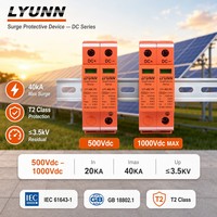 Parafoudre Solaire Photovoltaïque AC DC SPD 20KA 40KA 2P 4P 2 Pôles 4 Pôles T2 500V 600V 800V 1000V 1200V Dispositif de Protection Contre les Surtensions