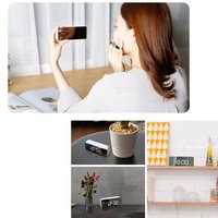 Jam Alarm Digital LED Cermin Elektronik Grosir dengan Desain Modern Bertenaga USB