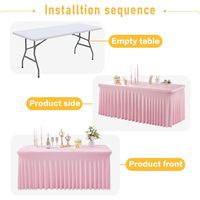 Couverture élastique carrée de jupe de table 4FT 5FT 6FT 8FT Tissu extensible de haute qualité pour buffet Tables de service Fournisseur B2B