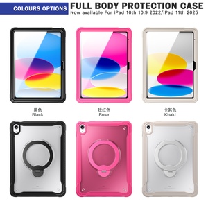 Étui de <span class=keywords><strong>protection</strong></span> intégrale rotatif pour <span class=keywords><strong>tablette</strong></span> iPad 10e et 11e génération A16 avec <span class=keywords><strong>protection</strong></span> d'écran en verre 9H intégrée et sangle d'épaule - Product Image 6