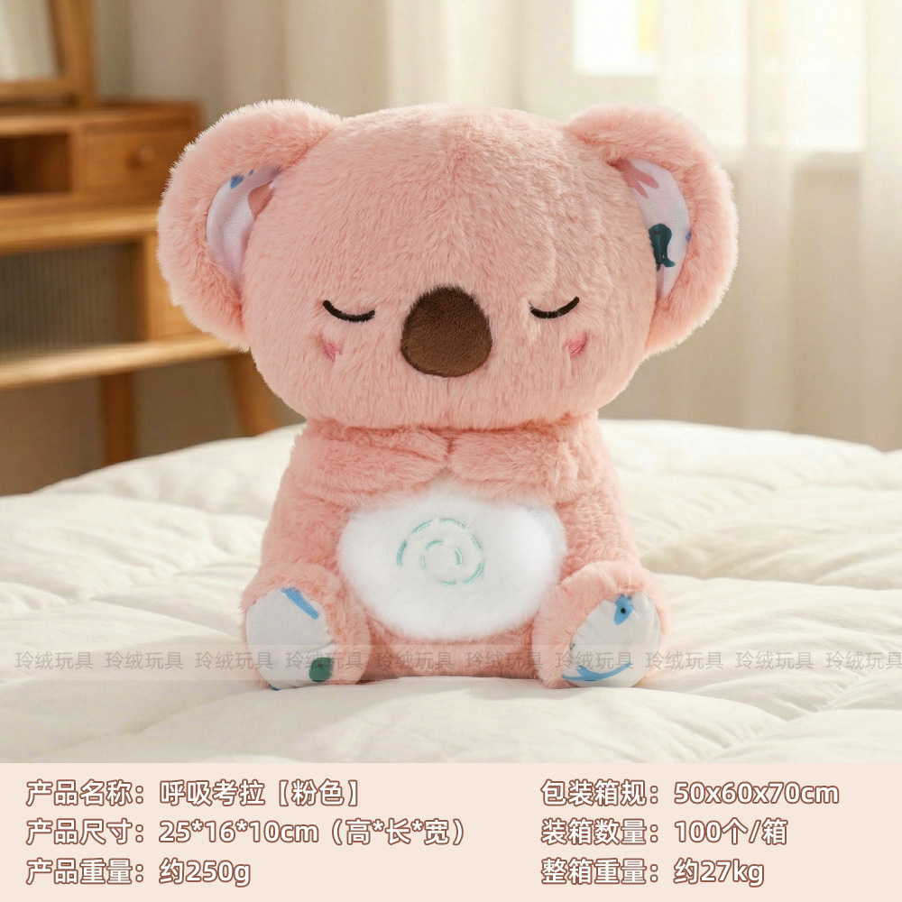 Koala rosa que respira.