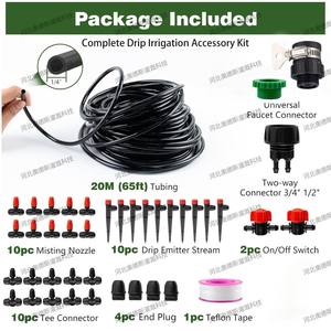 Kit d'irrigation goutte à goutte 8 20 30 mètres, design à barre de verrouillage noire, pour plantes de jardin et de balcon, système d'arrosage automatique - Product Image 2