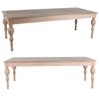 Table rectangulaire en bois massif pour huit personnes, designs classiques, vente en gros, pour location d'événements