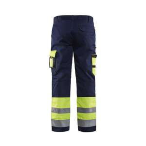 BLAKLADER - 158418603389D100 Pantalón Hi-Vis Amarillo/Azul marino-EAN 7330509204504 ROPA DE TRABAJO DE LA HI-VIS - Product Image 2