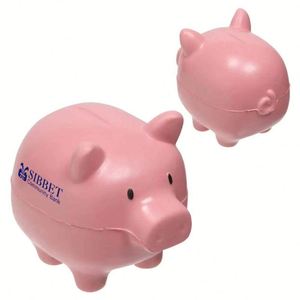 Promotional Pig Stress <b>Ball</b> <b>Squeeze</b> Toy PU Foam Portable Silk Screen Printed Business Gift - Product Image 1
