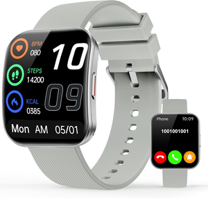 Montre connectée avec fonction d'appel téléphonique, moniteur de santé, étanche IP68, montres connectées sportives - Product Image 1