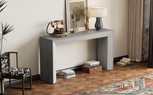 Elegant Modern <b>Console</b> Table Fireplace Simple Functional High Quality Veneer Top for Living Room Durable Panel Construction - Product Image 4