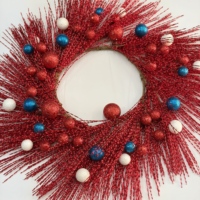 Couronne de Noël en polyester pour porte d'entrée, décoration murale, taille personnalisée, usage commercial, centre commercial, maison, fête, festival, mode