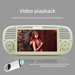 Xe đa phương tiện cho Fiat 500 2007 2015 DVD Video Player với không dây Carplay GPS navigation DSP Wifi đảo ngược Viện trợ đài phát thanh Tuner - Product Image 4