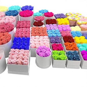Roses stabilisées d'Équateur, roses <span class=keywords><strong>éternelle</strong></span>s, fleurs stabilisées <span class=keywords><strong>pas</strong></span> chères, cadeau de fleurs stabilisées, roses stabilisées dans un coffret cadeau - Product Image 2