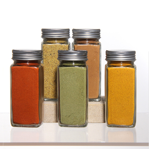 High Quality 120Ml 4Oz Salt Pepper Spice Jar Spice Container With Plastic Caps