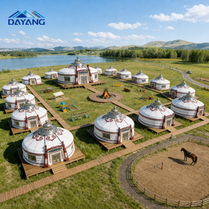 Mongolische Jurte Zeltplane PVC Baumwolle Wasserdicht 3000mm Outdoor Glamping Resort Hotel Party Camping Kuppelzelt Vier Jahreszeiten - Product Image 1