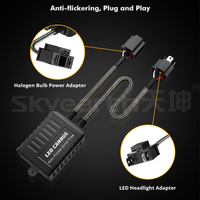 Décodeur canbus de phare à LED amélioré, code sans erreur du conducteur H4 H13 H15 9004 9007 décodeur canbus à LED adapté à la plupart des modèles de voitures