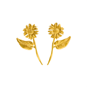 Pendientes de Girasol de Acero Inoxidable, Chapados en Oro PVD, Joyería de Moda Sostenible y Resistente - Product Image 2