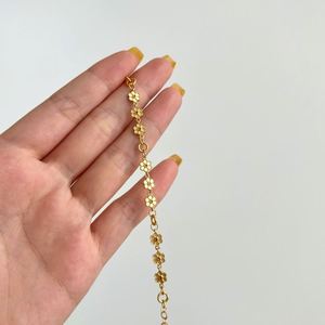 Dylam Nueva Tendencia, Cadena de Plata 925 con Eslabones, Colgante de Flor con Circonita Roja 5A, Pulseras y Brazaletes, Joyería - Product Image 3