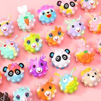 Balles Pop 3D Animaux Jouets Anti-stress Cadeaux de Fête d'Halloween Cadeaux d'Anniversaire pour Enfants Garçons Filles Sacs Cadeaux Ramadan Silicone